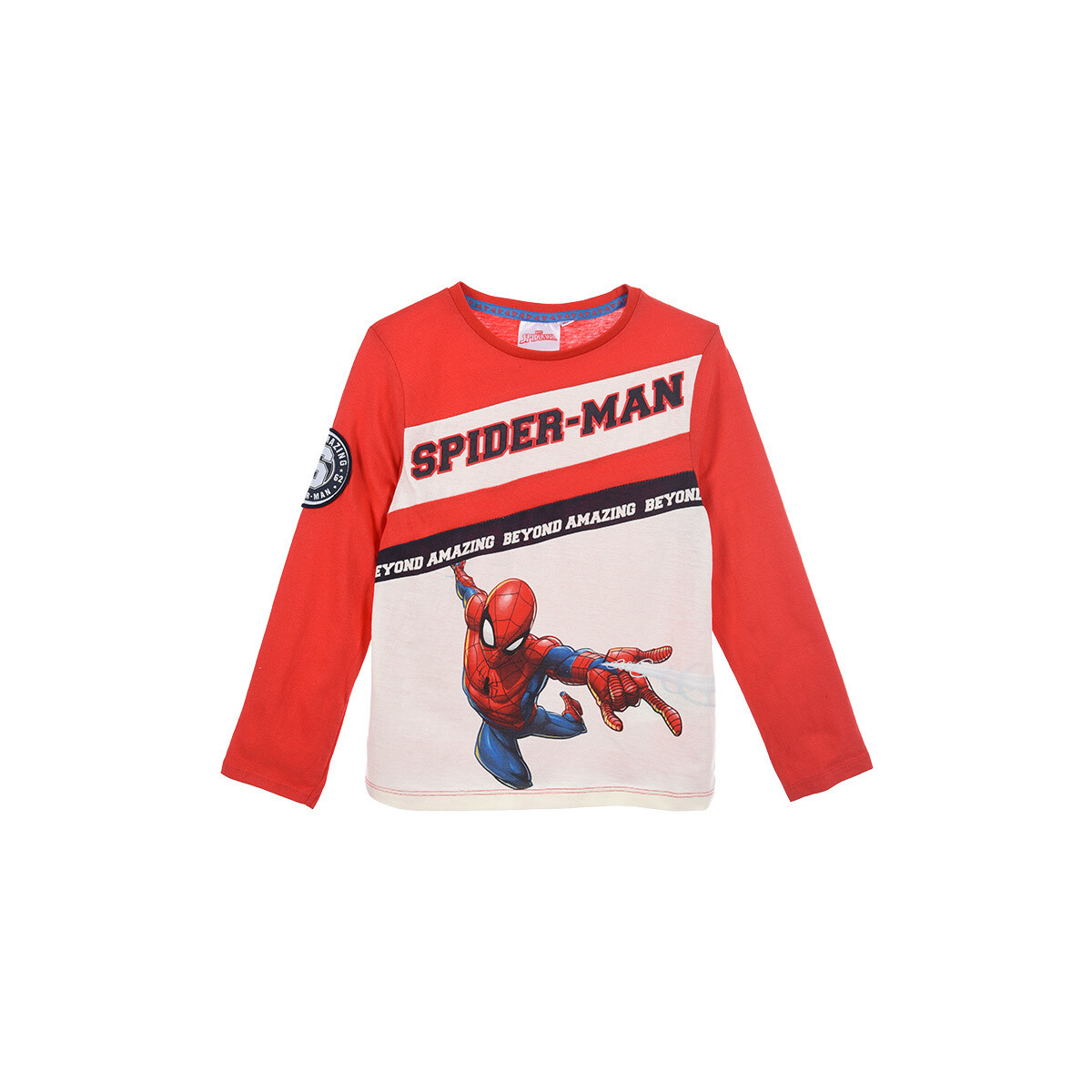textil Dreng Langærmede T-shirts TEAM HEROES  T SHIRT SPIDERMAN Rød / Hvid