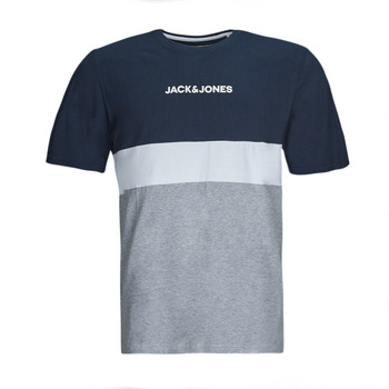 textil Herre T-shirts m. korte ærmer Jack & Jones JJEREID BLOCKING TEE SS Flerfarvet