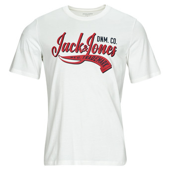 textil Herre T-shirts m. korte ærmer Jack & Jones JJELOGO TEE SS O-NECK 2 COL AW23 SN Hvid