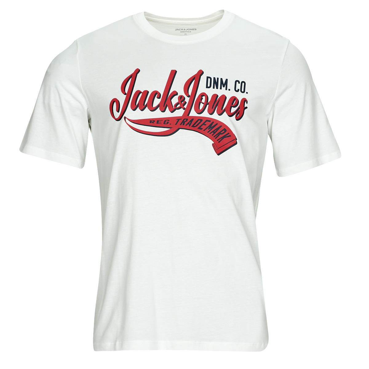 textil Herre T-shirts m. korte ærmer Jack & Jones JJELOGO TEE SS O-NECK 2 COL AW23 SN Hvid