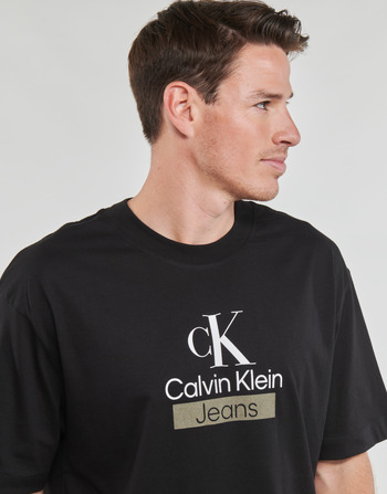 Calvin Klein Jeans STACKED ARCHIVAL TEE Sort