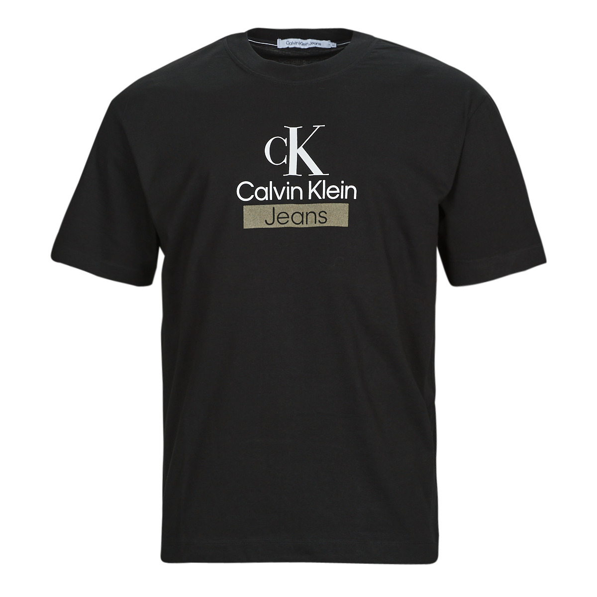 textil Herre T-shirts m. korte ærmer Calvin Klein Jeans STACKED ARCHIVAL TEE Sort