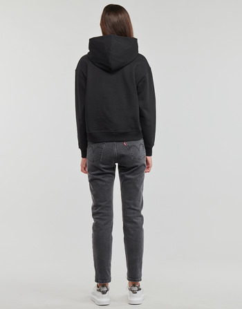 Calvin Klein Jeans WOVEN LABEL HOODIE Sort