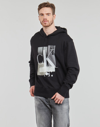 textil Herre Sweatshirts Calvin Klein Jeans CONNECTED LAYER LANDSCAPE HOODIE Sort