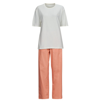 textil Dame Pyjamas / Natskjorte Calvin Klein Jeans SLEEP SET Beige / Pink