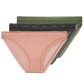 Undertøj Dame Trusser Calvin Klein Jeans BIKINI X3 Sort / Grå / Pink