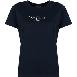 textil Dame T-shirts m. korte ærmer Pepe jeans PL505292 | Camila Blå