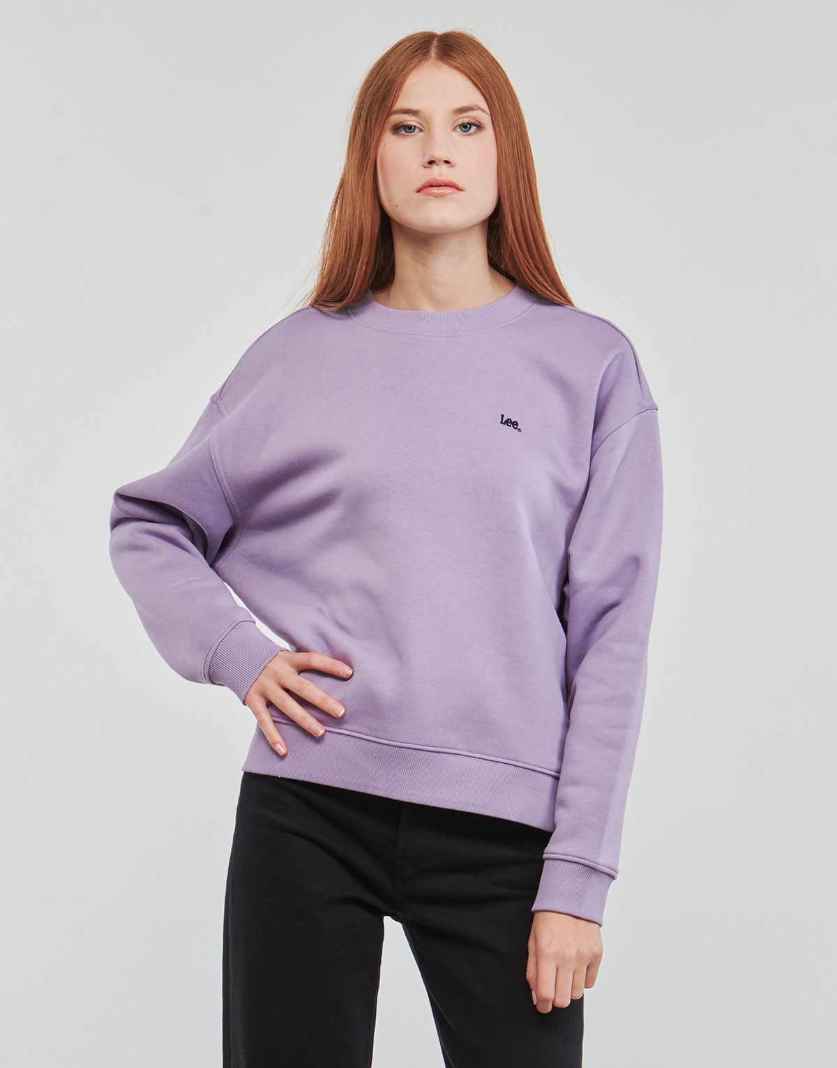 textil Dame Sweatshirts Lee CREWS SWS Violet