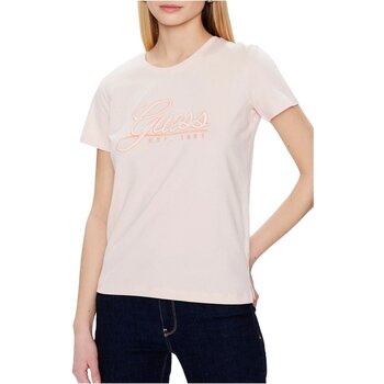 textil Dame T-shirts & poloer Guess W3GI36 I3Z14 Pink