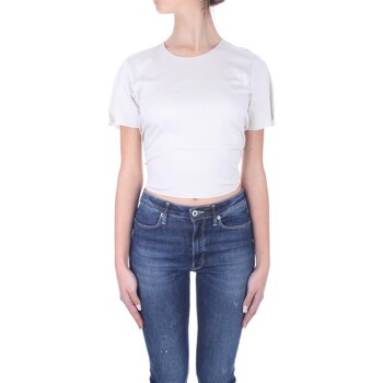 textil Dame T-shirts m. korte ærmer Calvin Klein Jeans K20K205314 Hvid