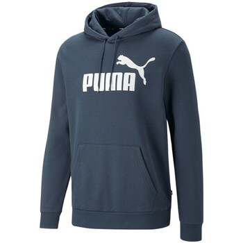 textil Herre Sweatshirts Puma Ess Big Logo Hoodie FL Marineblå