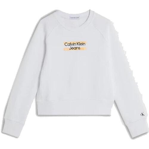 textil Pige Sweatshirts Calvin Klein Jeans  Hvid