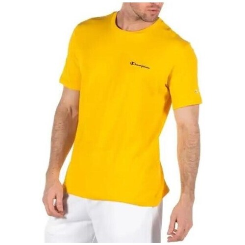 textil Herre T-shirts m. korte ærmer Champion Crewneck Tshirt Gul