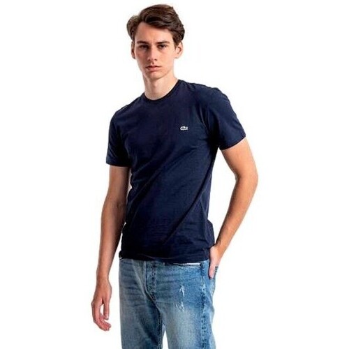 textil Herre T-shirts m. korte ærmer Lacoste CAMISETA HOMBRE   TH2038 Blå