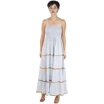textil Dame Lange kjoler Isla Bonita By Sigris Midi Lang Kjole Hvid
