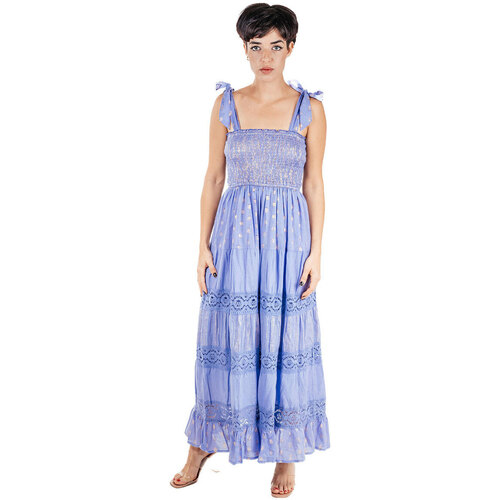 textil Dame Lange kjoler Isla Bonita By Sigris Midi Lang Kjole Violet