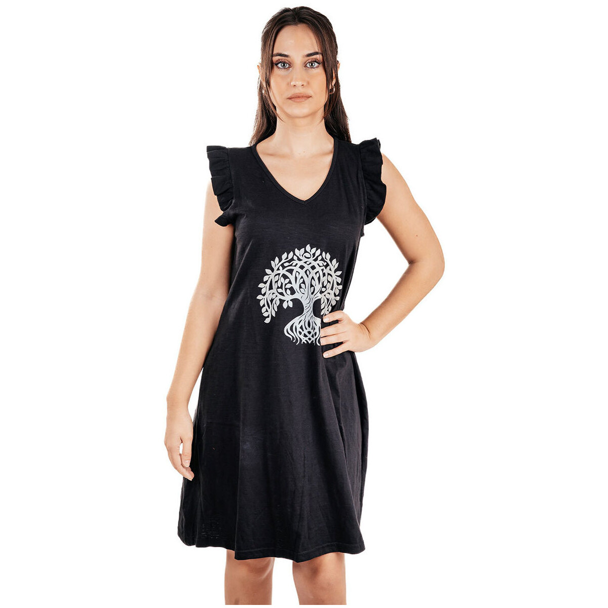 textil Dame Korte kjoler Isla Bonita By Sigris Kort Kjole Sort