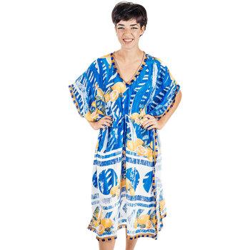 textil Dame pareos Isla Bonita By Sigris Poncho Blå
