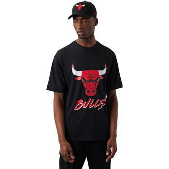 textil Herre T-shirts m. korte ærmer New-Era NBA Chicago Bulls Script Mesh Tee Sort