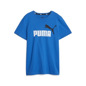 textil Dreng T-shirts m. korte ærmer Puma ESS+ 2 COL LOGO TEE B Blå