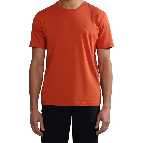 textil Herre T-shirts m. korte ærmer Napapijri 236346 Orange
