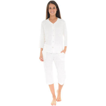 textil Dame Pyjamas / Natskjorte Pilus YACINTHE Hvid