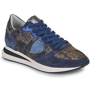 Sko Dame Lave sneakers Philippe Model TROPEZ X LOW WOMAN Marineblå / Camouflage
