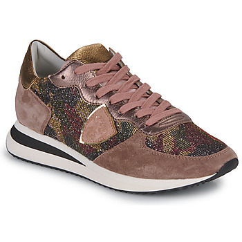 Sko Dame Lave sneakers Philippe Model TROPEZ X LOW WOMAN Bronze / Camouflage
