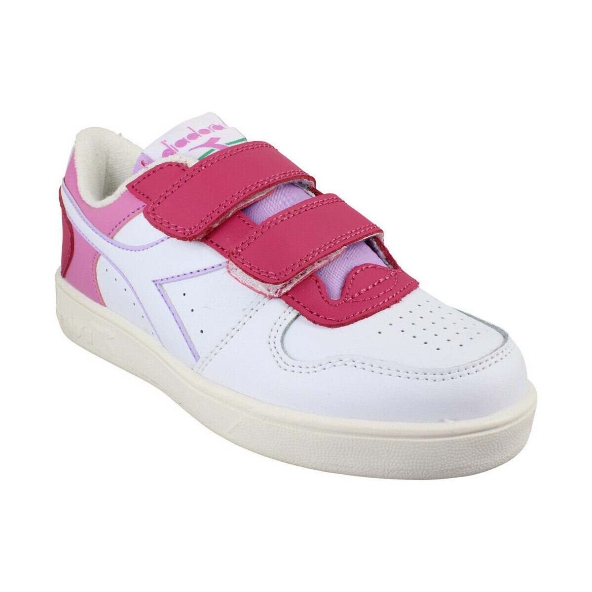 Sko Børn Sneakers Diadora Magic Basket Low Cuir Simili Enfant Pink Pink