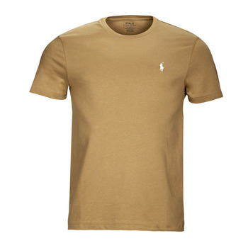 textil Herre T-shirts m. korte ærmer Polo Ralph Lauren T-SHIRT AJUSTE EN COTON Beige