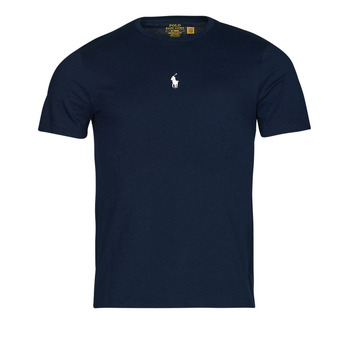 textil Herre T-shirts m. korte ærmer Polo Ralph Lauren T-SHIRT AJUSTE EN COTON LOGO CENTRAL Marineblå