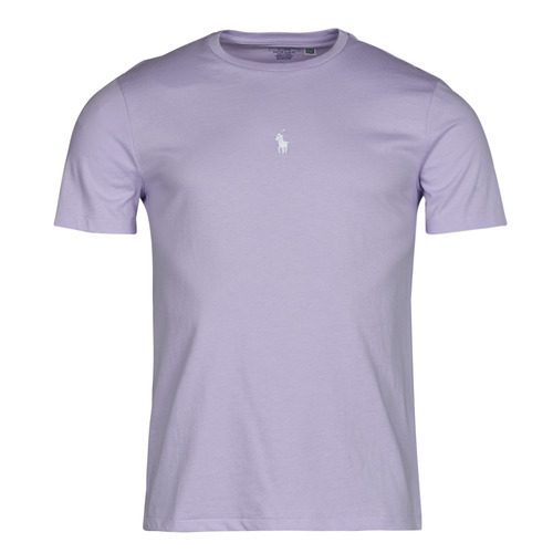 textil Herre T-shirts m. korte ærmer Polo Ralph Lauren T-SHIRT AJUSTE EN COTON LOGO CENTRAL Violet