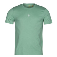textil Herre T-shirts m. korte ærmer Polo Ralph Lauren T-SHIRT AJUSTE EN COTON LOGO CENTRAL Kaki