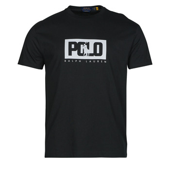textil Herre T-shirts m. korte ærmer Polo Ralph Lauren T-SHIRT AJUSTE EN COTON LOGO POLO RALPH LAUREN Sort