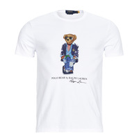 textil Herre T-shirts m. korte ærmer Polo Ralph Lauren T-SHIRT AJUSTE EN COTON REGATTA BEAR Hvid