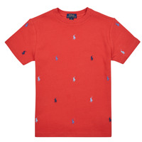 textil Børn T-shirts m. korte ærmer Polo Ralph Lauren SS CN-KNIT SHIRTS-T-SHIRT Rød