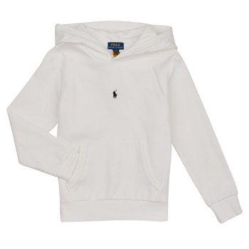 textil Dreng Sweatshirts Polo Ralph Lauren LS HOODIE M2-KNIT SHIRTS-SWEATSHIRT Hvid