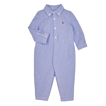 textil Dreng Pyjamas / Natskjorte Polo Ralph Lauren SOLID CVRALL-ONE PIECE-COVERALL Blå / Himmelblå