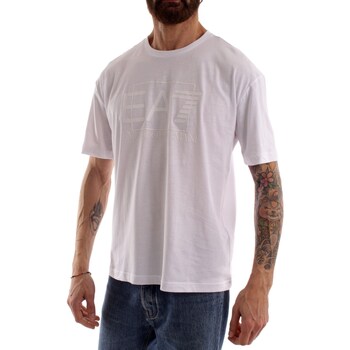 textil Herre T-shirts m. korte ærmer Emporio Armani EA7 3RPT09 Hvid