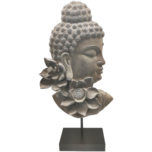 Indretning Små statuer og figurer Signes Grimalt Buddha Hovedfigur Grå