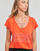 textil Dame T-shirts m. korte ærmer Only ONLKELLY S/S V-NECK TOP BOX CS JRS Orange