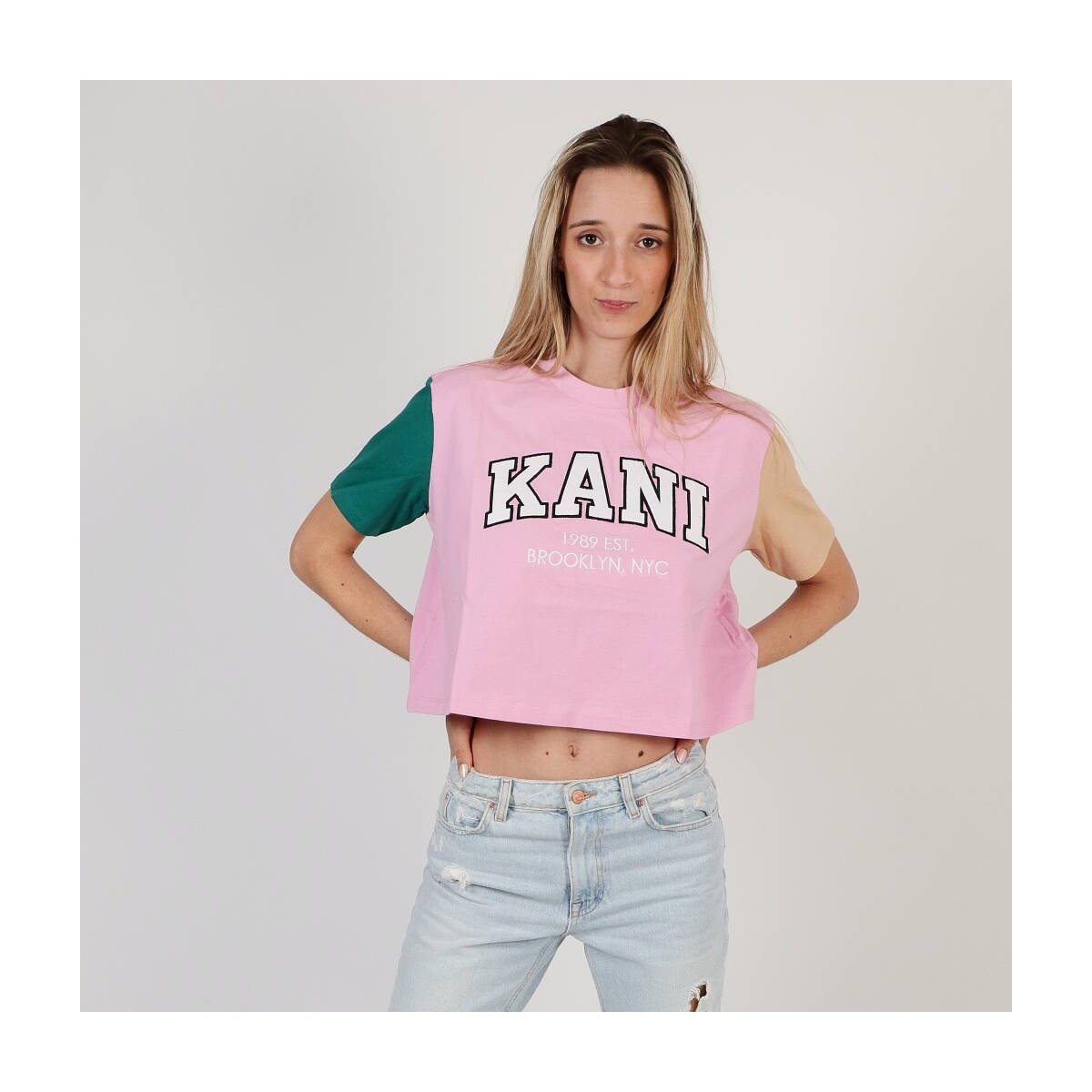 textil Dame Skjorter / Skjortebluser Karl Kani SERIF CROP Pink