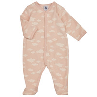 textil Pige Pyjamas / Natskjorte Petit Bateau LAUNA Pink / Hvid