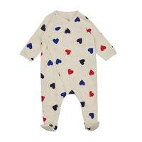 textil Børn Pyjamas / Natskjorte Petit Bateau LERE Hvid / Marineblå / Rød