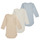 textil Dreng Pyjamas / Natskjorte Petit Bateau BODY US ML PASTEL PACK X3 Blå / Hvid / Beige