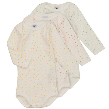 textil Børn Pyjamas / Natskjorte Petit Bateau BODY US ML CUR DE BEURRE PACK X3 Hvid