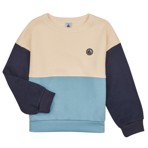 textil Dreng Sweatshirts Petit Bateau LOEL Marineblå / Hvid / Blå