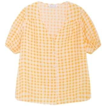 textil Dame Toppe / Bluser Compania Fantastica COMPAÑIA FANTÁSTICA Shirt 11053 - Golden Vichy Gul