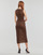 textil Dame Lange kjoler Desigual FLOCK Brun / Sort