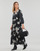 textil Dame Lange kjoler Desigual KENDALL Sort / Hvid